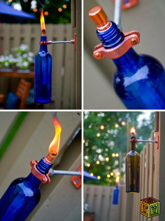 Как сделать факел из бутылки своими